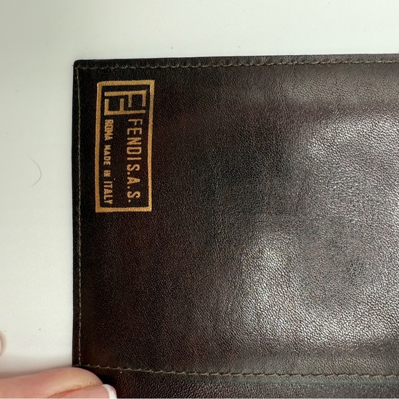 Fendi Brown and Black Logo Long Wallet - Picture 6 of 9